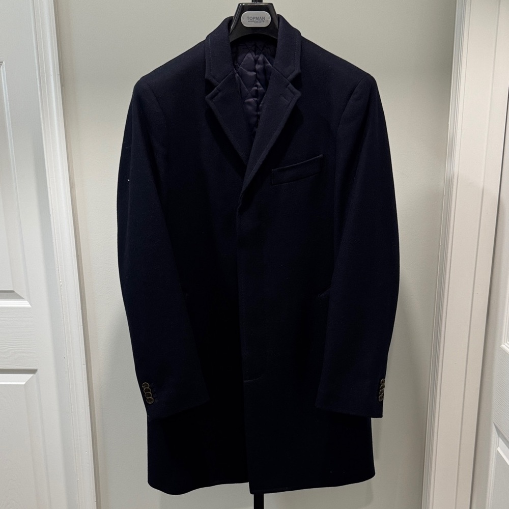 Banana Republic Men's Dark Blue Overcoat